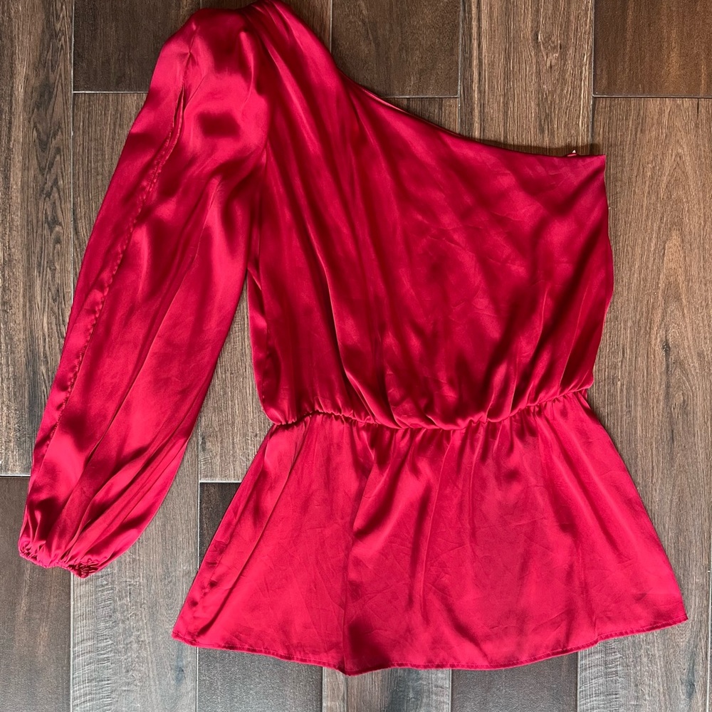 Super elegant and sexy satin blouse L